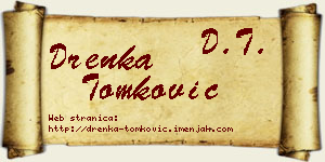 Drenka Tomković vizit kartica
